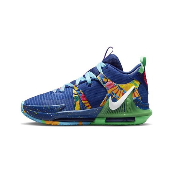Nike LeBron Witness 7 GS Sneakers Multicolour Kaleidoscope Size 4.5 - Picture 1 of 6
